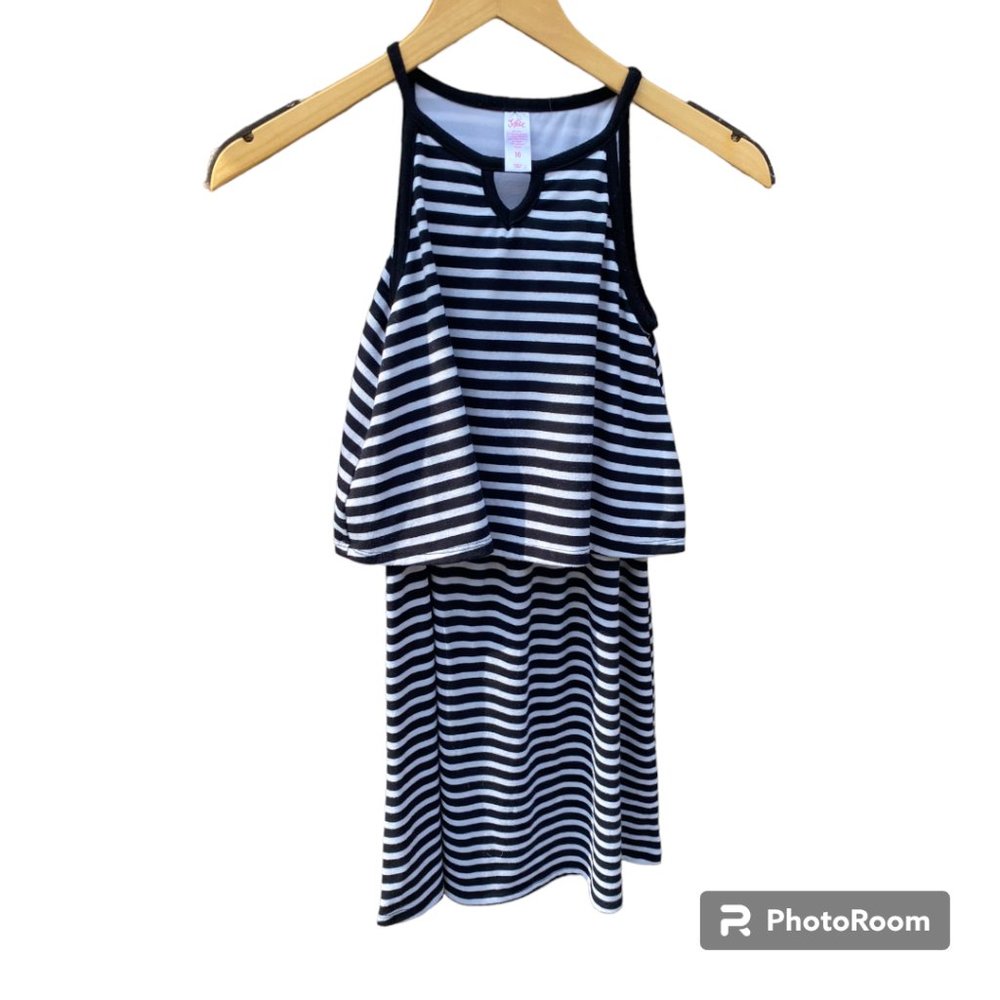 Justice striped sleeveless dress sz 10‎